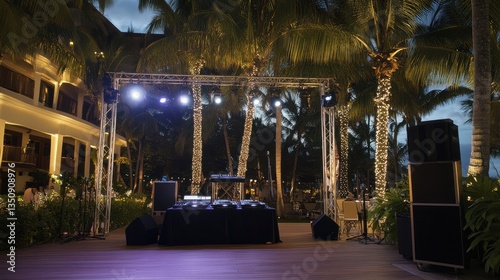 High Energy DJ Setup for Dynamic Event Space