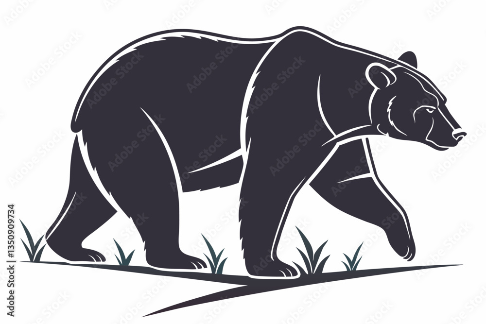 Fototapeta premium vector bear silhouette