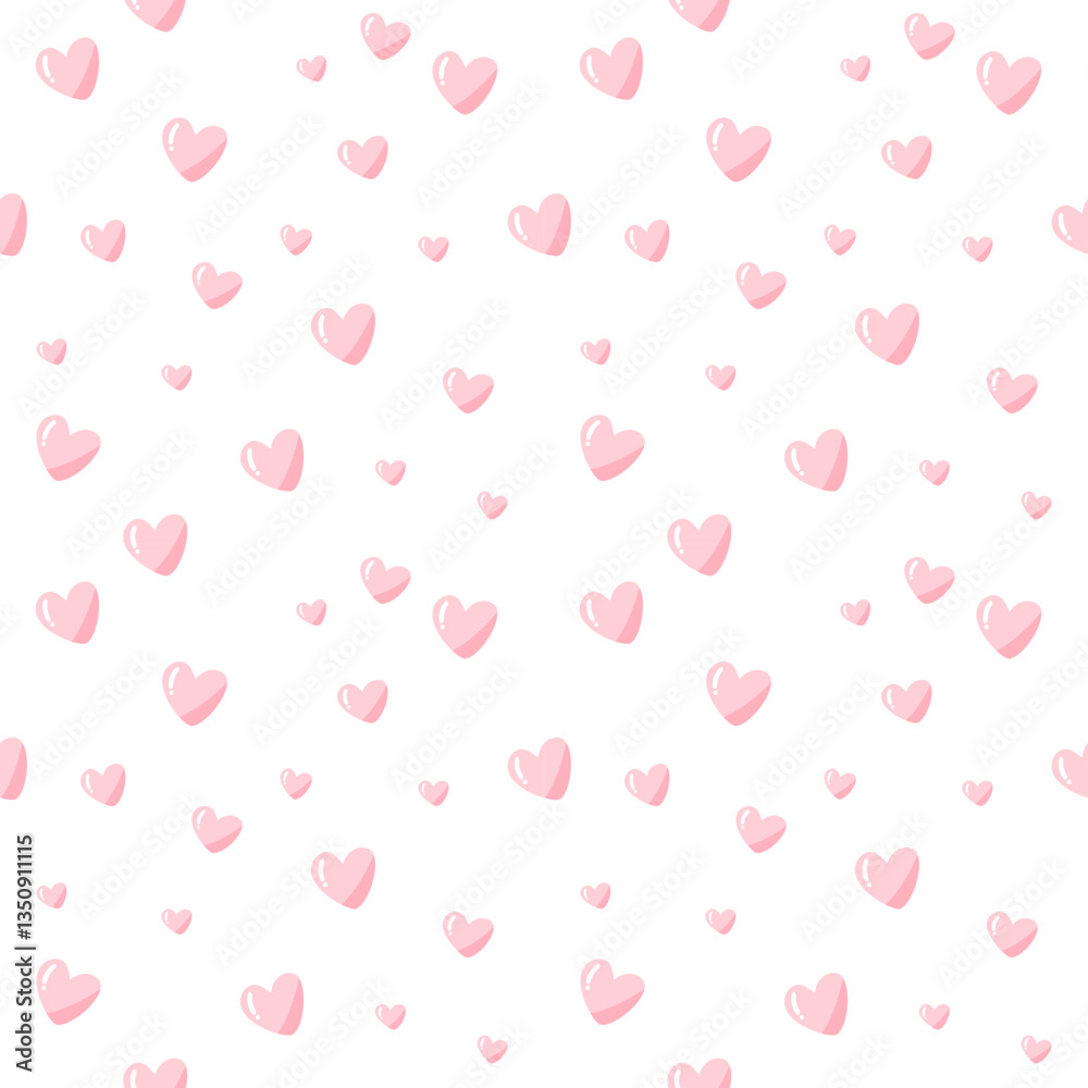 seamless pattern with pink hearts seamless pattern with pink hearts