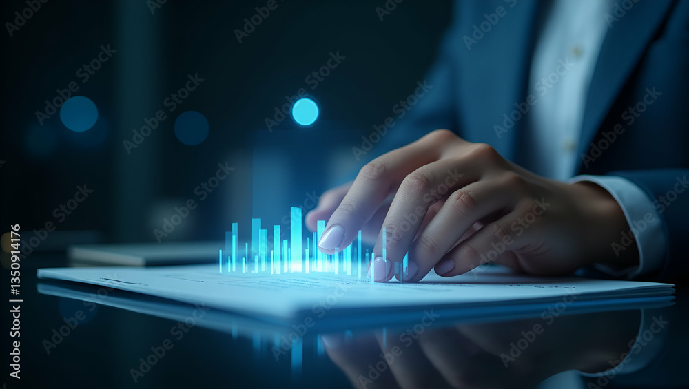 Flat Hand using holographic device to prepare tax audit with empty space background concept as A hand interacting with a holographic device to prepare for tax audits emphasizing thorough documentation Flat Hand using holographic device to prepare tax audit with empty space background concept as A hand interacting with a holographic device to prepare for tax audits emphasizing thorough documentation