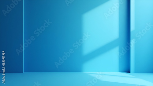 Wallpaper Mural Flat Empty Blue Room with Gradient Background: Ideal Abstract Space for Christmas, Valentine's Day, and New Year Celebrations - Cute Vector Illustration for Smart Business Themes Torontodigital.ca