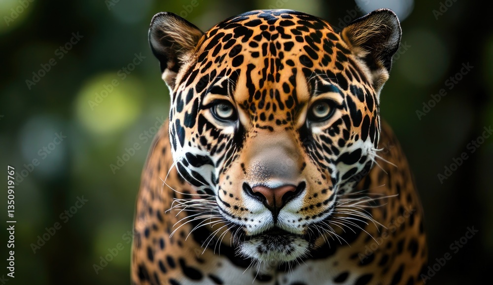 Jaguar stares intensely into the camera