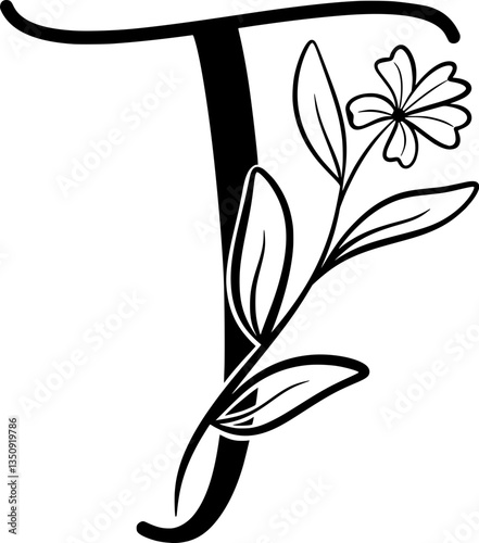 Letter Flower T
