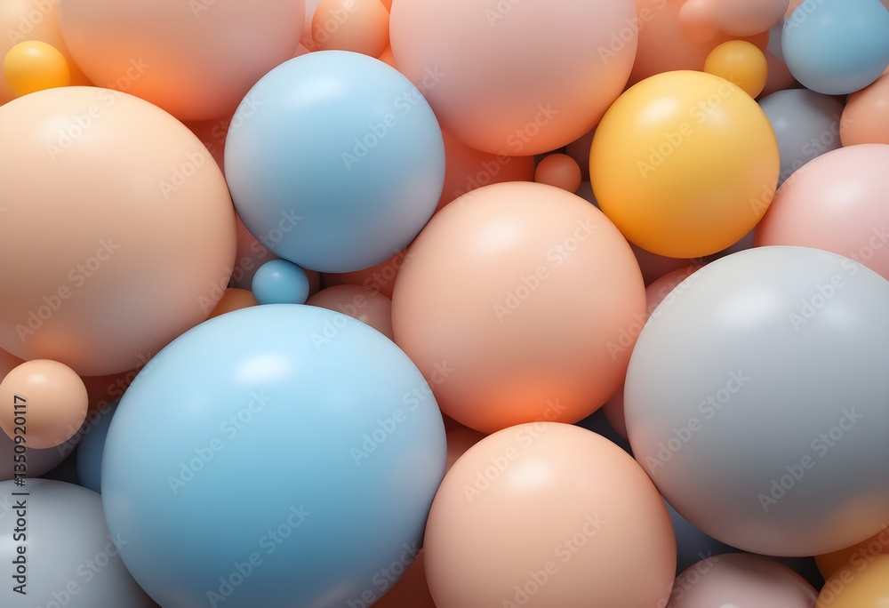 Soft Pastel Spheres in Blue Peach and Pink Tones Creating a 3D Abstract Bubble Composition Al Generated Soft Pastel Spheres in Blue Peach and Pink Tones Creating a 3D Abstract Bubble Composition Al Generated