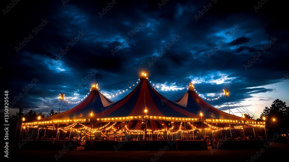 Enchanting Circus Tent Under a Dramatic Sky. Enchanting Circus Tent Under a Dramatic Sky.