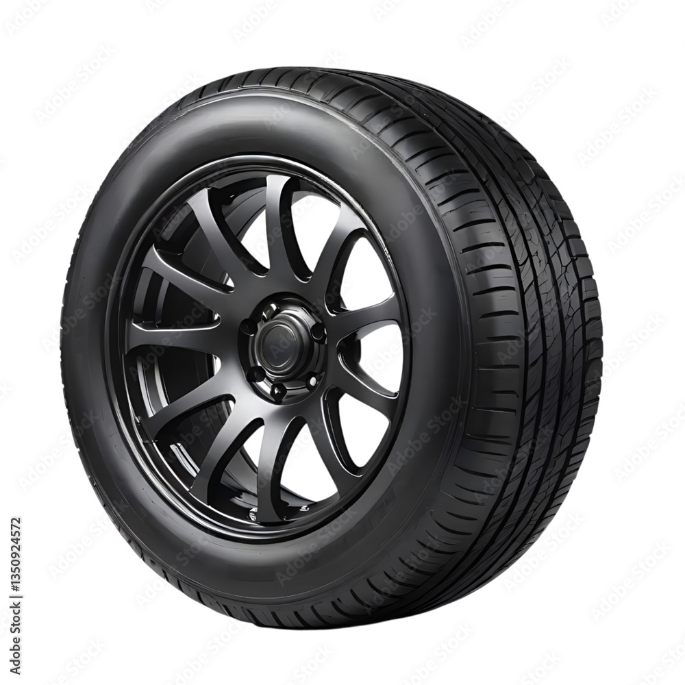 Black Alloy Performance Wheel with All-Season Tire Black Alloy Performance Wheel with All-Season Tire