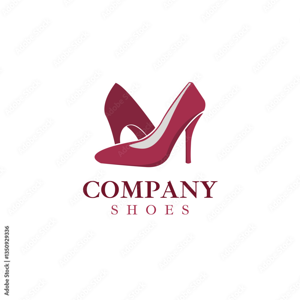 Obraz premium Stylish Shoe Logo Design: Elegant Branding for Footwear Businesses, Highlighting Fashion, Comfort, and Quality in a Chic and Eye-Catching Aesthetic