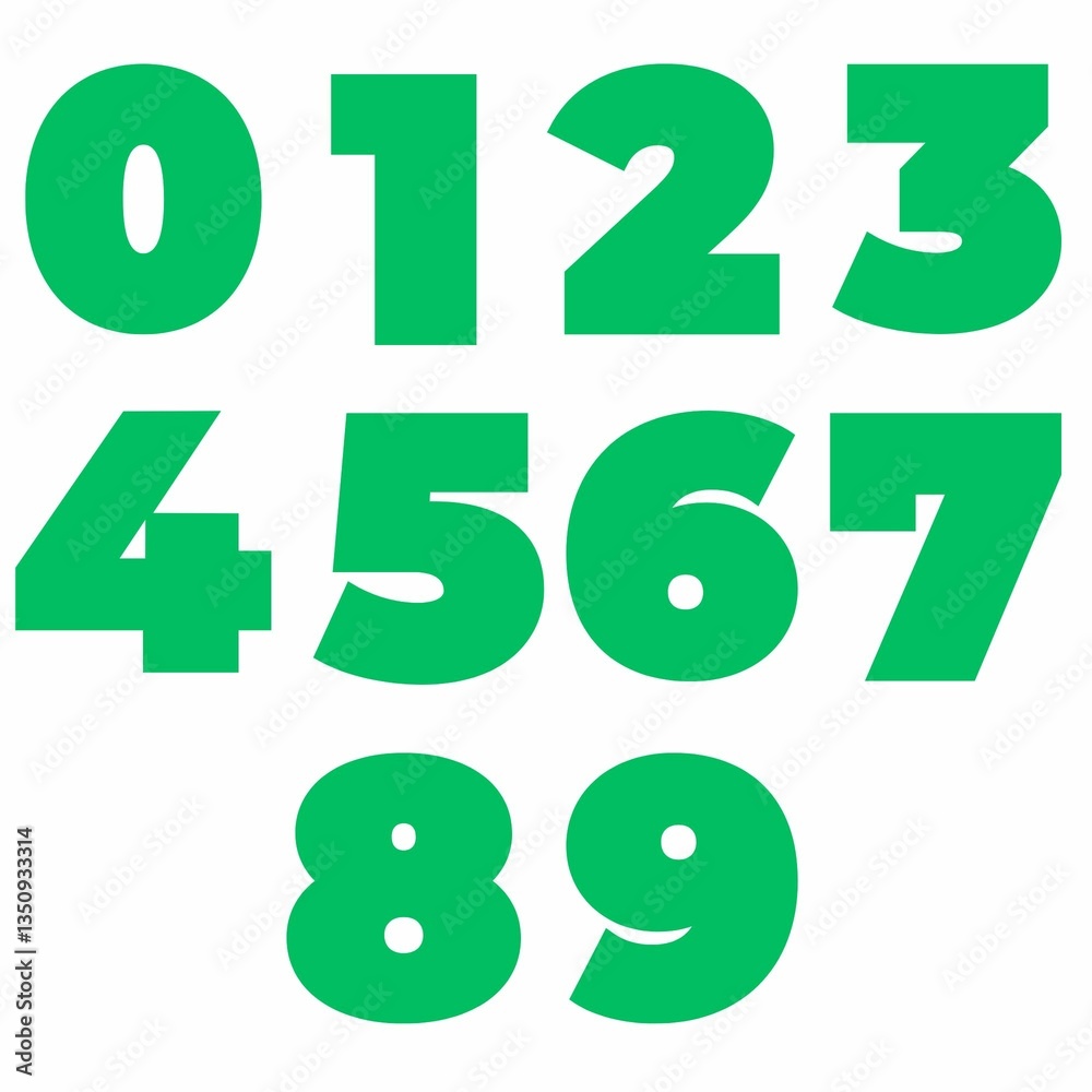 3d set of numbers 3d set of numbers