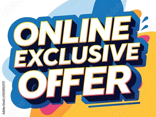 An attractive image promoting an online exclusive offer to customers