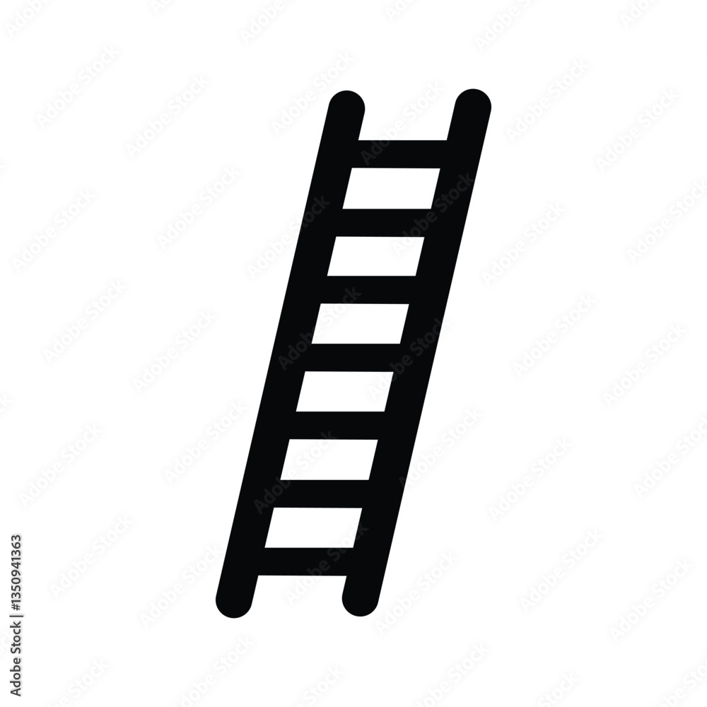 wooden ladder silhouette isolated on white background wooden ladder silhouette isolated on white background
