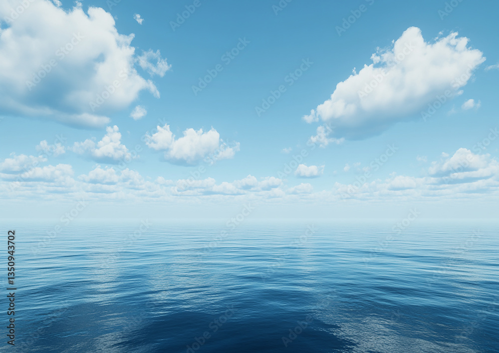 Obraz premium Blue sky and white clouds