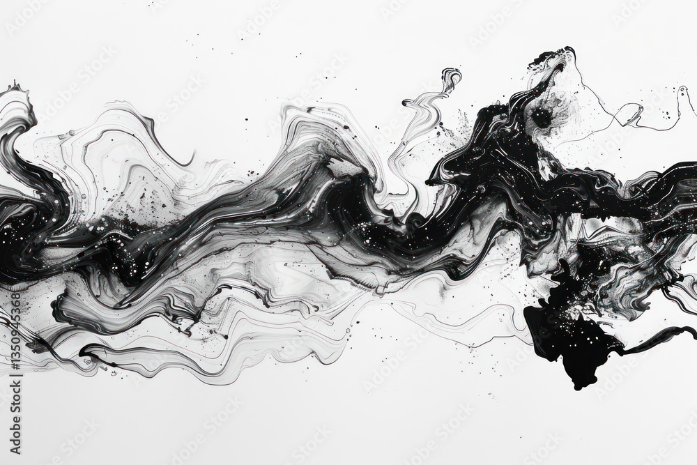 Abstract ink flow on white background (1) Abstract ink flow on white background (1)