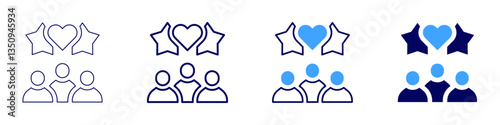 Feedback continuity​ icon in 4 different styles. Thin Line, Line, Bold Line, Duotone. Duotone style. Editable stroke