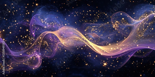 Cosmic energy flows, starry backdrop, universe.  Website background