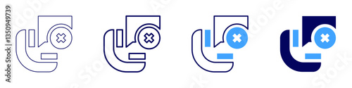 Feedback immersion icon in 4 different styles. Thin Line, Line, Bold Line, Duotone. Duotone style. Editable stroke