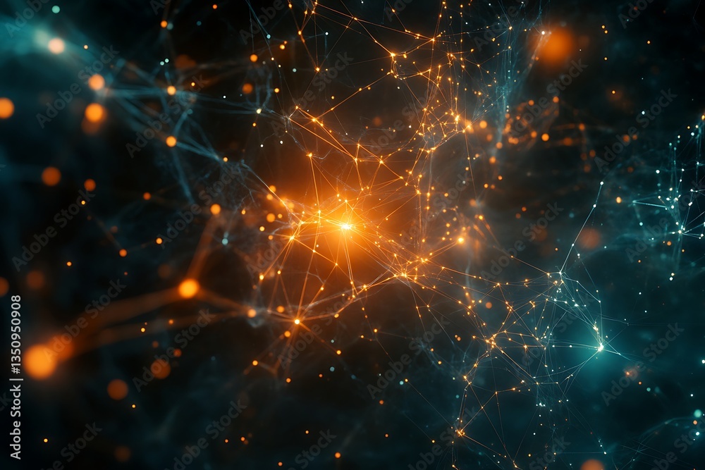 Fototapeta premium Abstract Network Design, Futuristic Technology