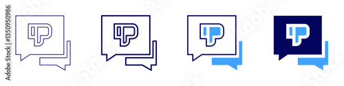 Feedback prioritization icon in 4 different styles. Thin Line, Line, Bold Line, Duotone. Duotone style. Editable stroke