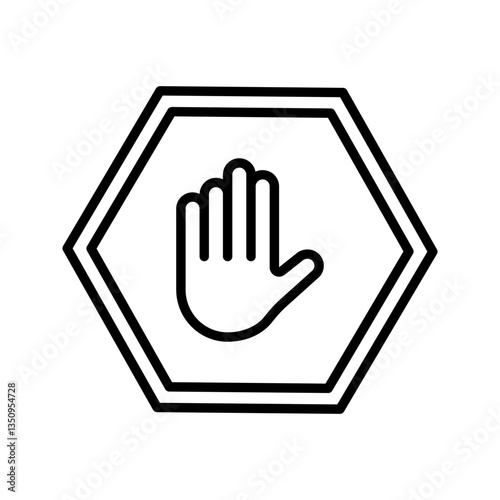 Stop icon on white background