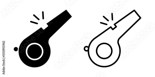 Whistle icon on white background