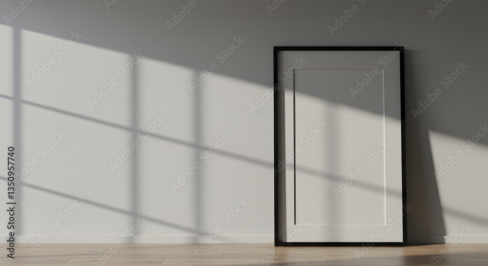 Contemporary Room with Mat Black Frame and Soft Shadows Contemporary Room with Mat Black Frame and Soft Shadows