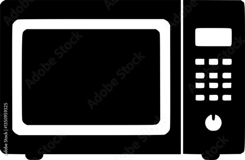 Simple vector icon microwave
