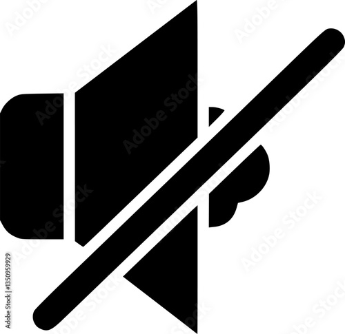 Simple vector icon mute button
