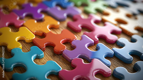 Single colorful puzzle piece isolated on a clean background highlighting the concept of problem solving and creativity in design.
