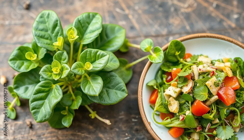Fresh Green Salad with Tomatoes Recipe and Ingredients