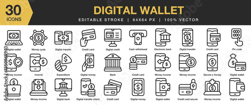 Digital Wallet Icons Collection