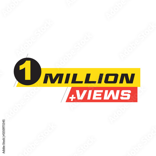 1 million views celebration background design EPS 