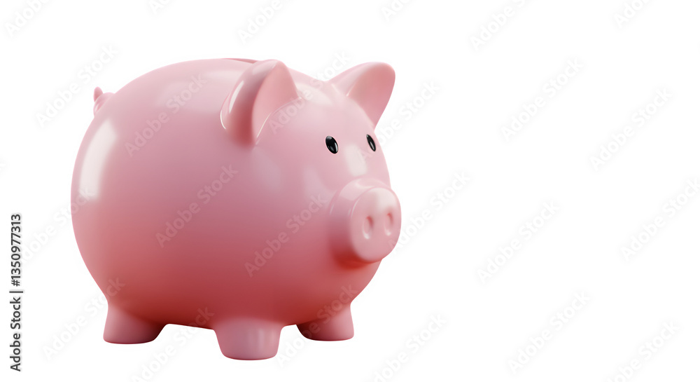 Pink piggy Bank isolated on white or transparent background. Pink piggy Bank isolated on white or transparent background.