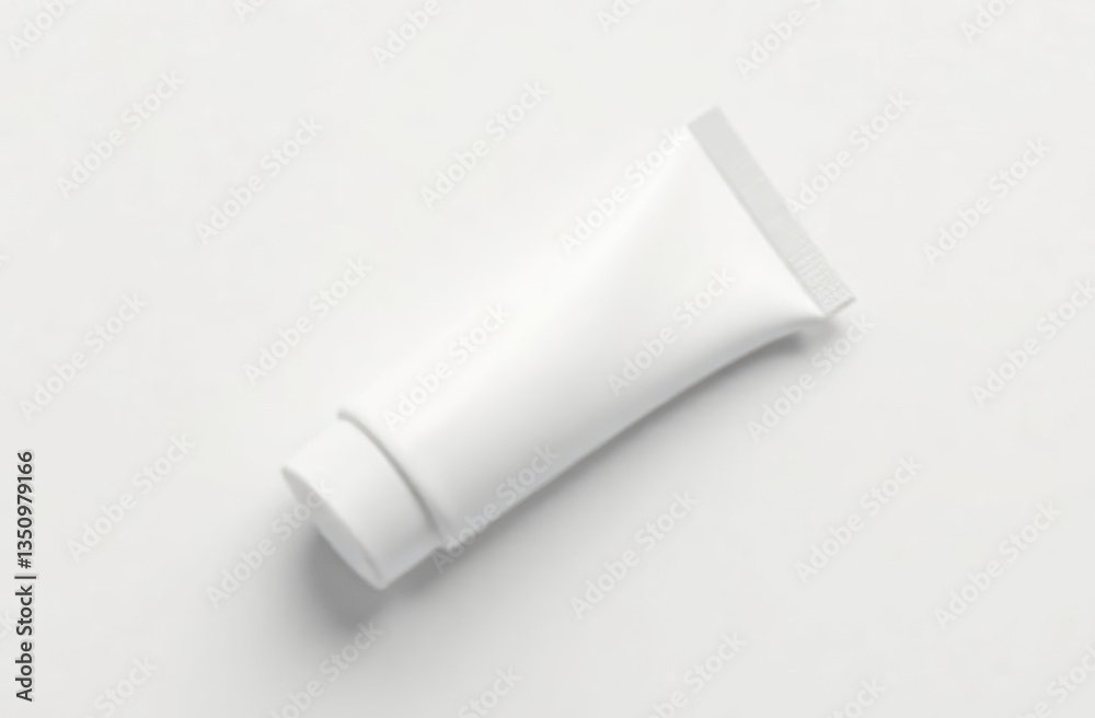 A white tube on a white background A white tube on a white background