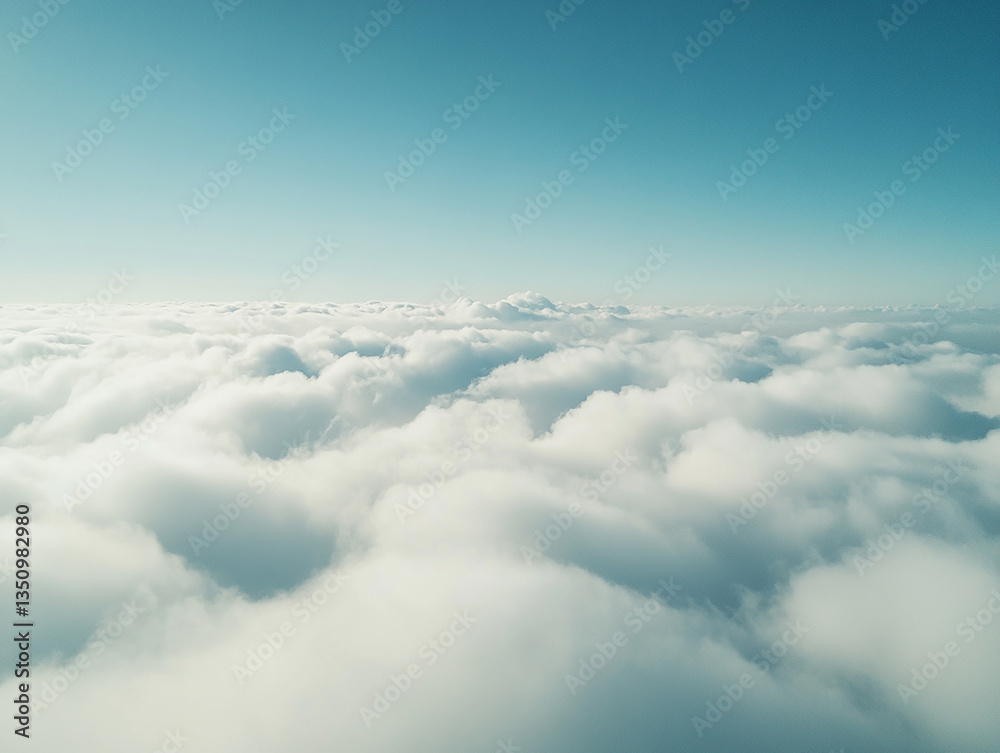 Naklejka premium Blue sky and white clouds