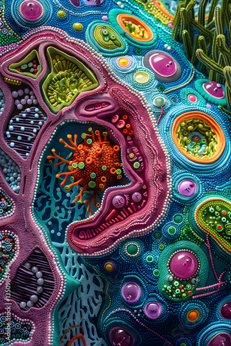 Wallpaper Mural A High-Definition Illustration of a Detailed Plant Cell Structure for Study Aid in Biology. Torontodigital.ca