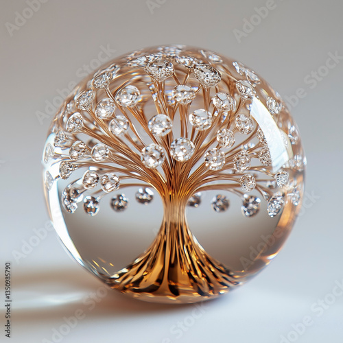 Isolated image of a minimalist paperweight focusing on textures and modern design for advertising use.