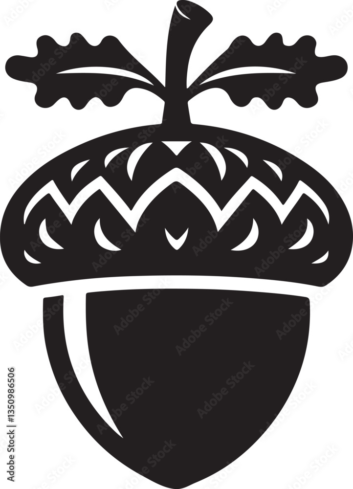 Obraz premium Acorn icon vector design template in white background 