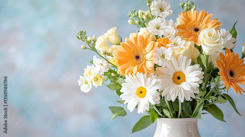Fototapeta premium Vibrant spring flora arrangement nature-inspired decor floral art indoor setting close-up view