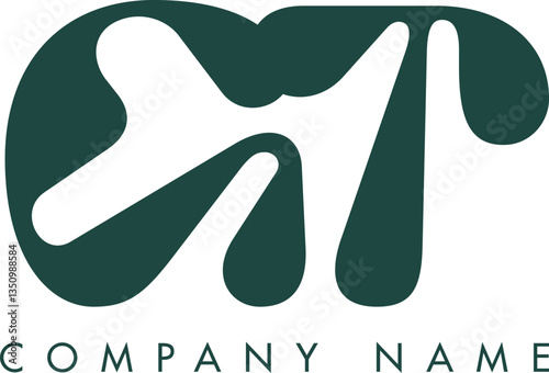 Creative Abstract Initial Letter GT Logo Design