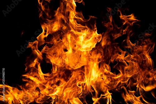 Blaze fire flame texture for banner background. photo