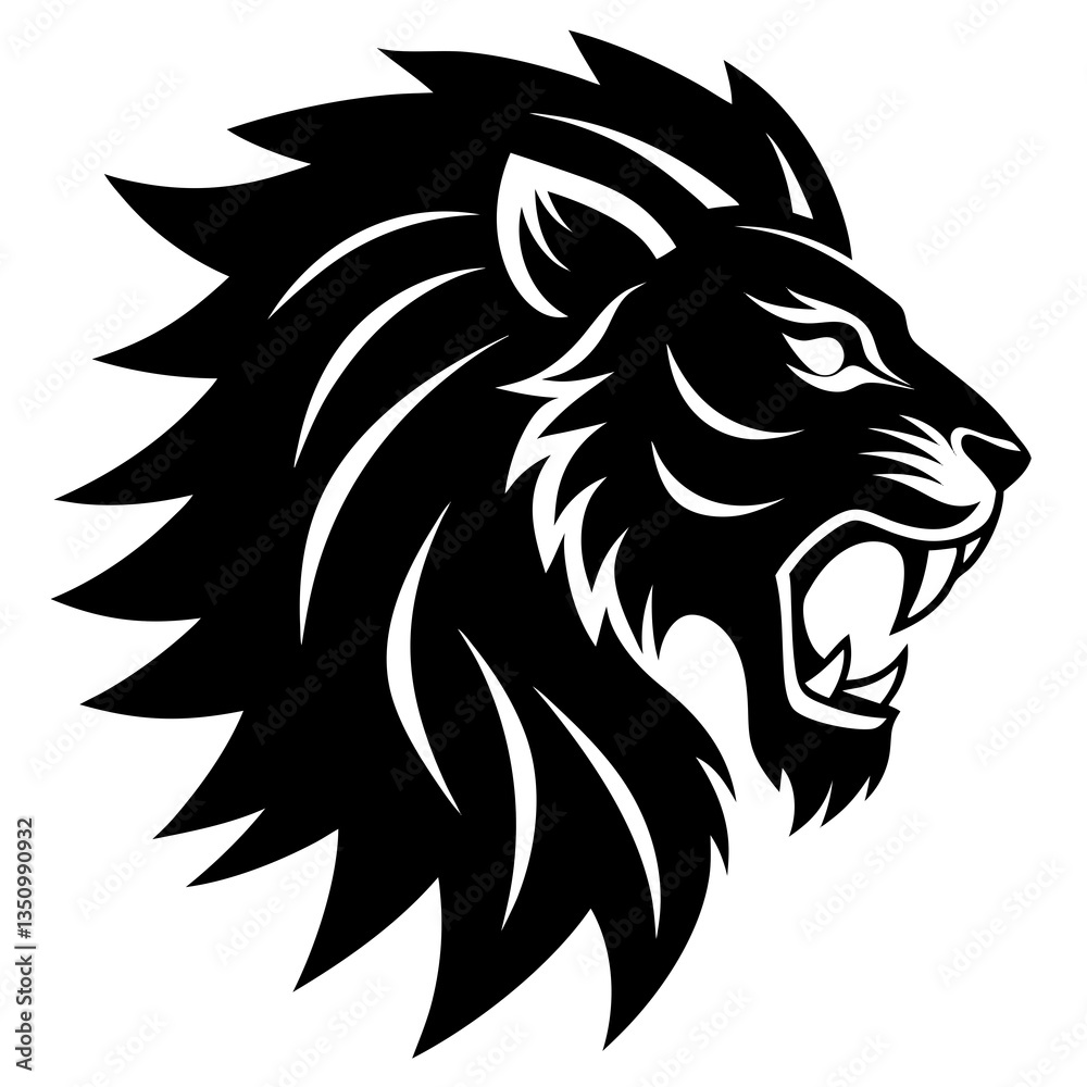 Fototapeta premium lion head tattoo