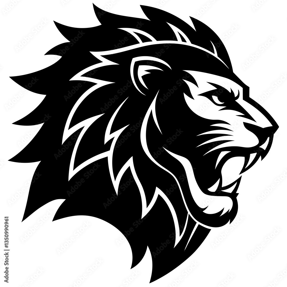 Fototapeta premium lion head tattoo