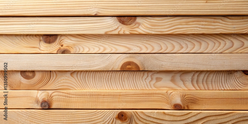 Detailed wooden tongue groove boards stacked horizontally on a wooden surface, showing the intricate details of each board and the natural texture of the wood, close-up, timber