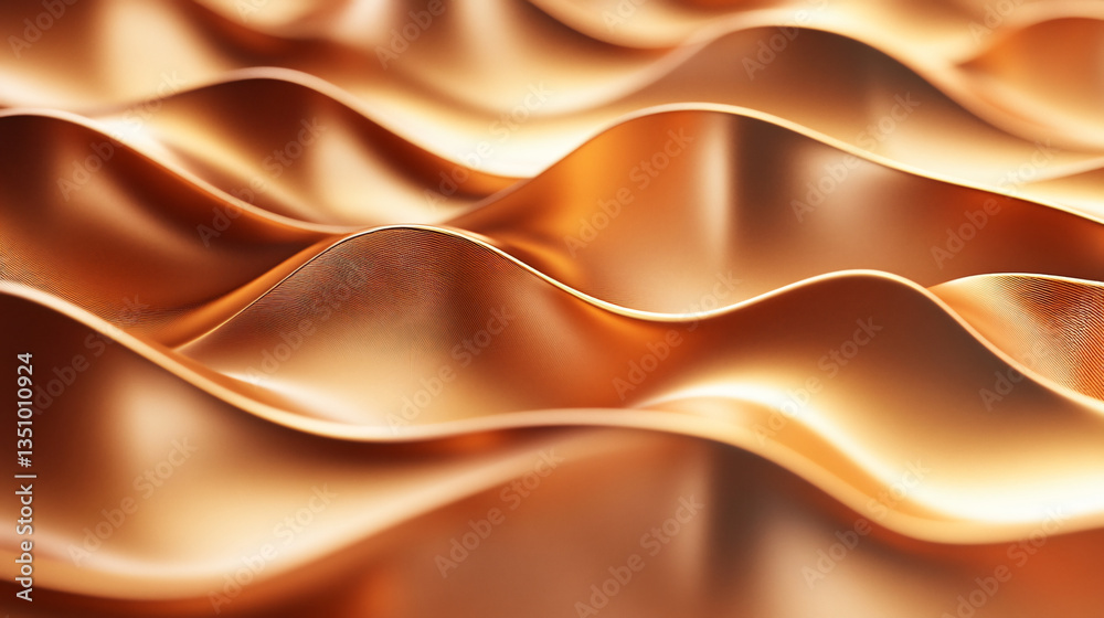 Obraz premium Captivating wavy pattern displaying undulant textures and rippling surfaces created by gentle movement of light for a soft and artistic effect.