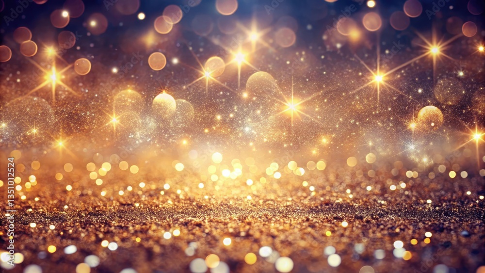 Obraz premium Luxurious abstract glitters background with sparkling lights for a touch of elegance and sophistication, evoking feelings of glamour and refinement , sophisticated ambiance, high-end aesthetic