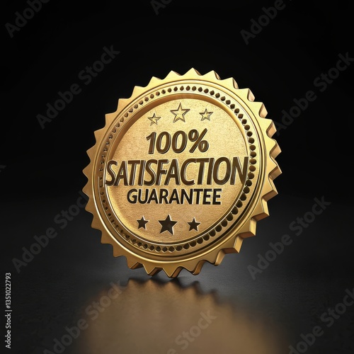 a modern 100 satisfaction guarantee badge photo