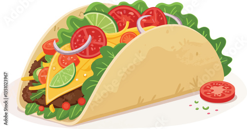 Taco icon design, Taco Illustration vector design