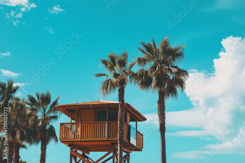 tropical beach hut