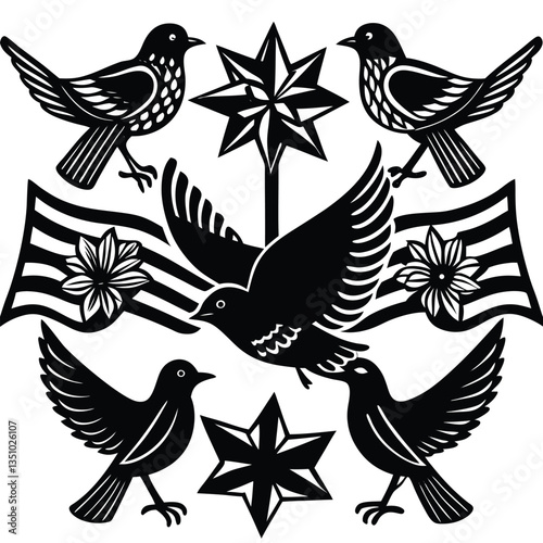 examine how birds are used in national symbols