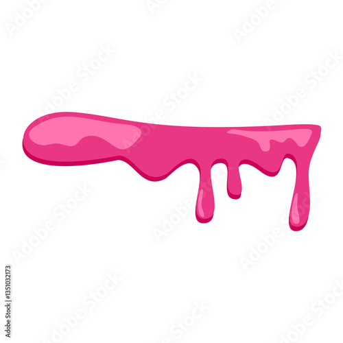 pink fluid background. Seamless pattern of melted strawberry pink. Banner seamless pattern. Vector illustration
