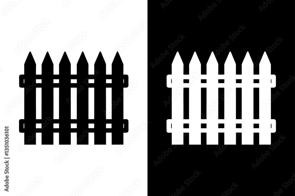 High-Resolution Black Fence Icon Ideal for Web & Print. High-Resolution Black Fence Icon Ideal for Web & Print.